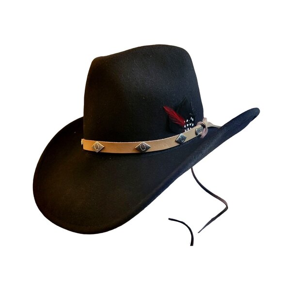 Cabela's Outback Trading Vintage Adult Wide Open Spaces Cowboy Hat 1336-BLK-MD - Picture 3 of 12